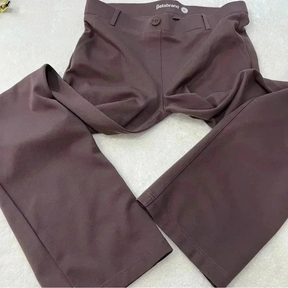 Betabrand Boot Cut Two-Pocket Dress Pant Yoga Pants in Auburn Brown M - Picture 6 of 14
